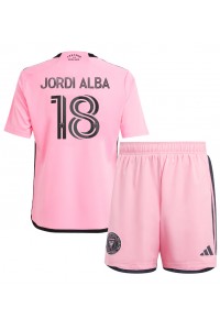 Inter Miami Jordi Alba #18 Babytruitje Thuis tenue Kind 2024-25 Korte Mouw (+ Korte broeken)